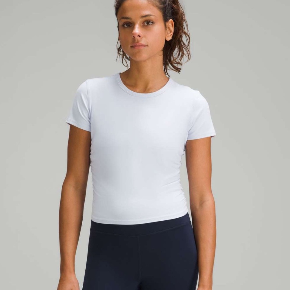 lululemon all it takes tee size 2 in blissful blue